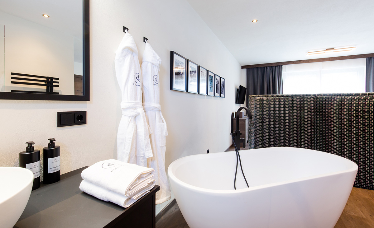 Badezimmer im Luxuschalet Dorf-Chalet Großarl